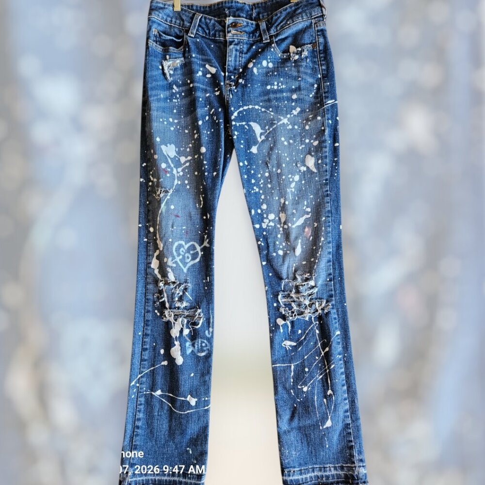 Levi's women's Patriotic  slender strait size 10